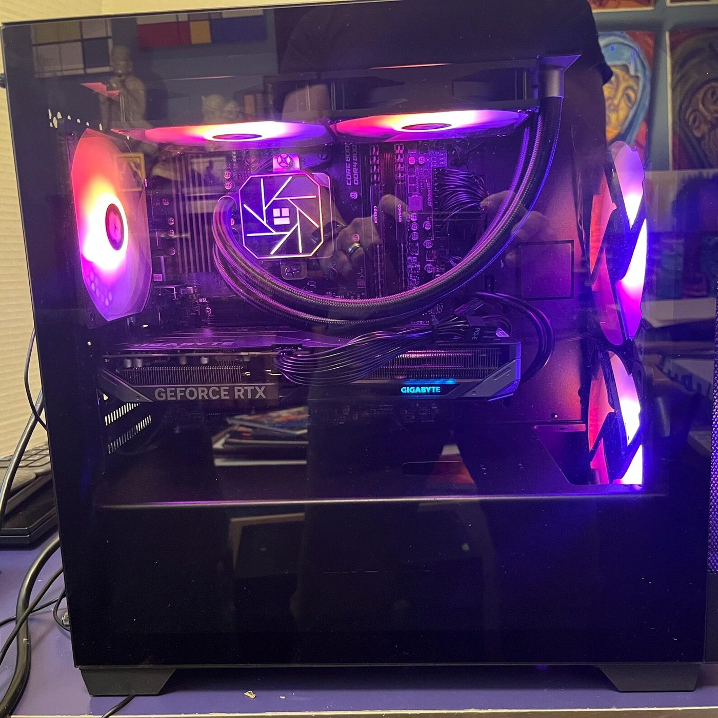Black Lian Li 205 Mesh gaming PC built by NG+ GameBuilds