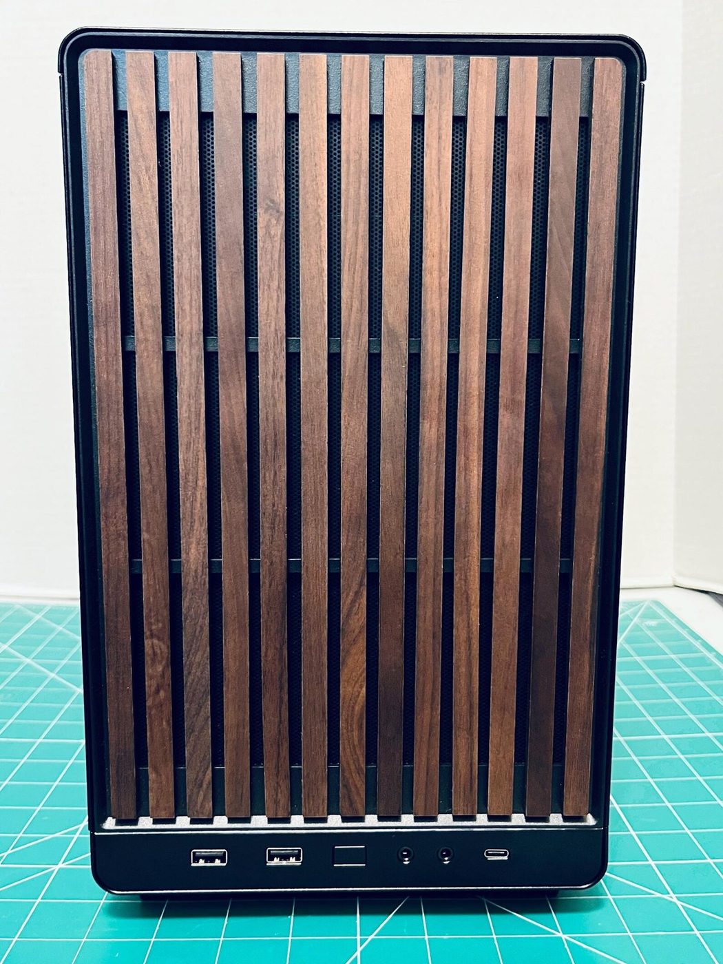 Fractal Terra small-form-factor gaming PC with a walnut front panel